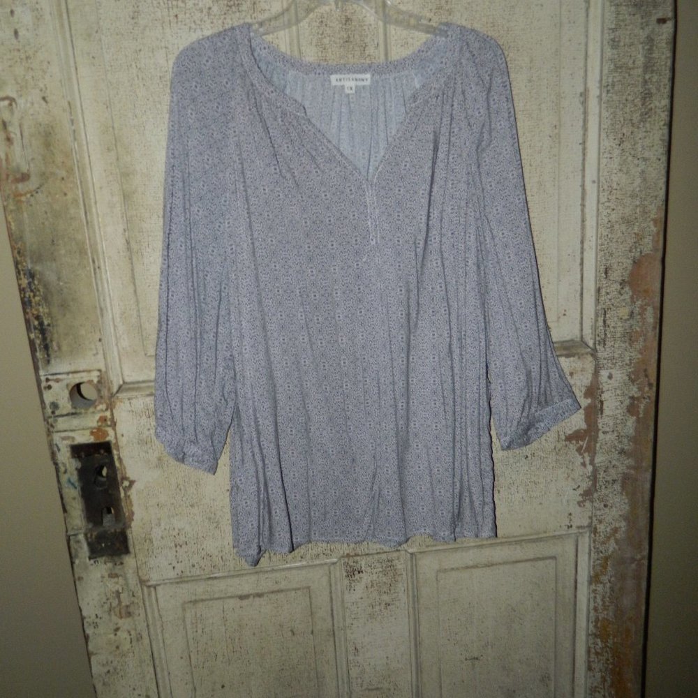 Artisan NY Pullover Top Size 1X (P-21)